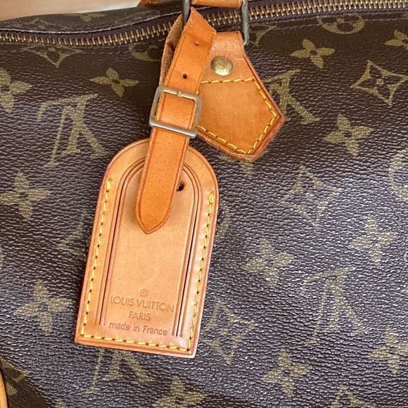 Louis Vuitton Handbags - Authentic Louis Vuitton Vachetta Leather Rare Small Name Tag